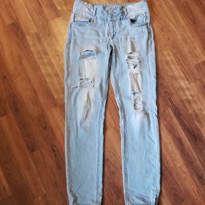 Denim Jeans, distressed style